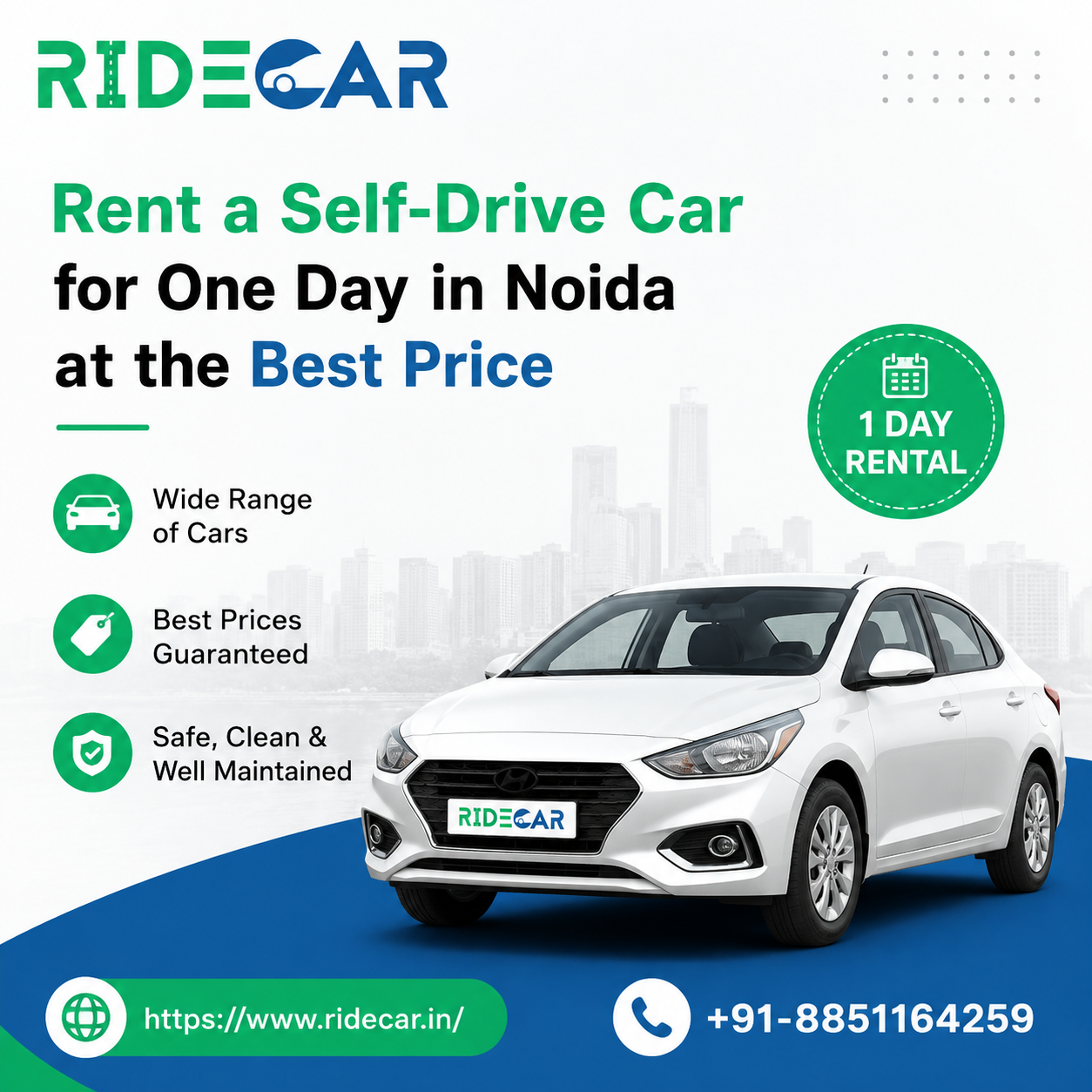 Rent a Self-Drive Car for One Day in Noida at the Best Price